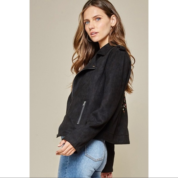 LAST ONE - REBEL FAUX SUEDE JACKET BLACK - Picture 6 of 8